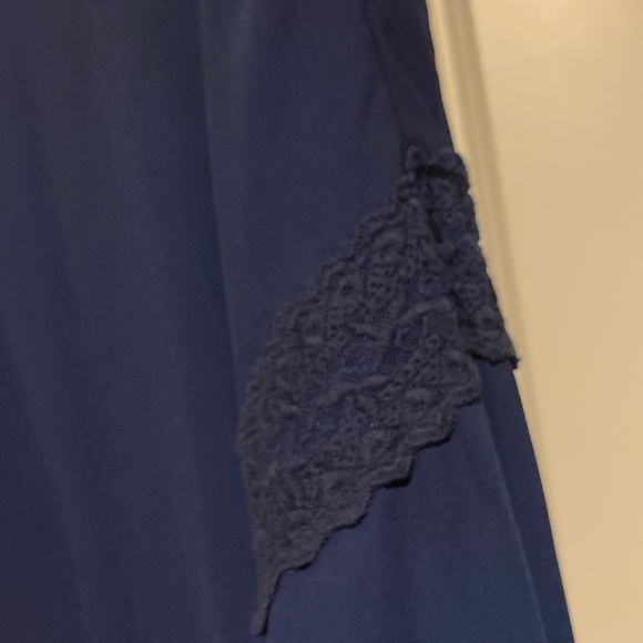 Navy blouse with lace detailing - Picture 2 of 4